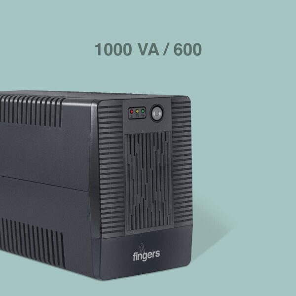 FINGERS Fast-Recharge FR-1097-4S UPS – 1000 VA / 600 W (Pre-Owned) - Image 3
