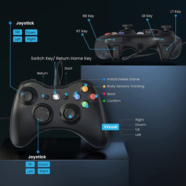 Microsoft Xbox 360 Wired Controller – USB Gamepad (Brand New) - Image 3